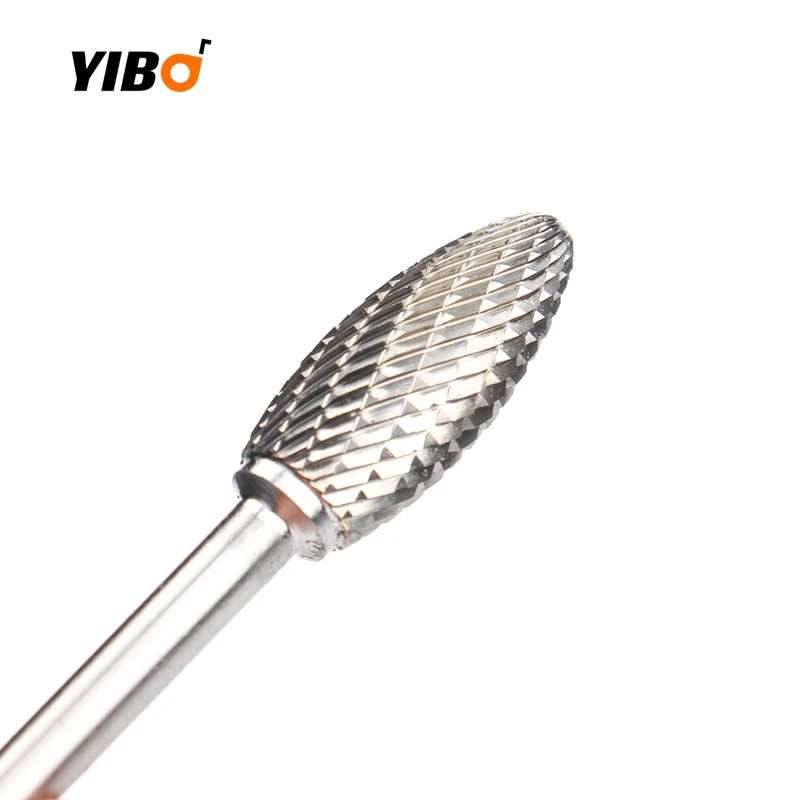 Picture 3: Tungsten Steel Double Slot Rotary File HX Head Hard Metal Milling Cutter for Wood Carving Grinding Copper Machining