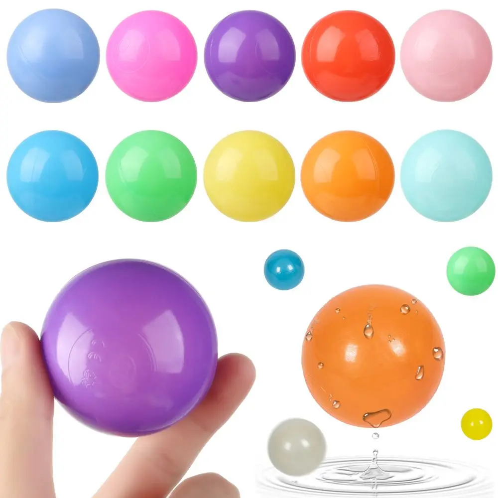 100 Buah Bola Olahraga Luar Ruangan Warna-warni Kolam Air Lembut Bola Gelombang Laut Mainan Lucu Anak-anak Bayi Balon Udara Stres Ramah Lingkungan