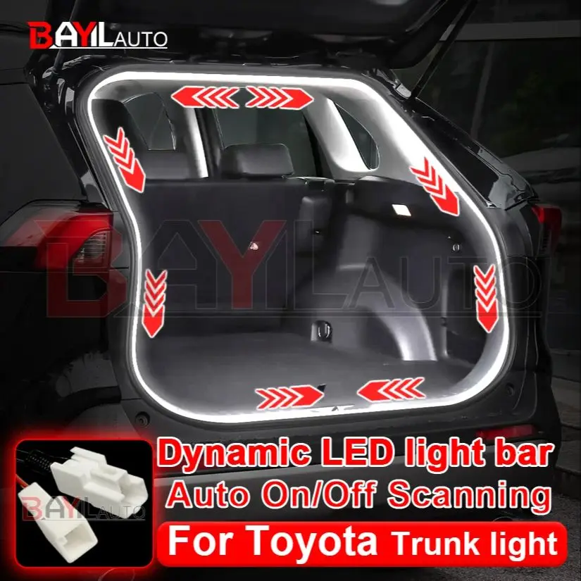 

Dynamic LED Ambient Light Strip 2m/4m for Toyota C-HR RAV4 Corolla Cross Prius BZ4X After Trunk Lamp Car Interior Decorative LED