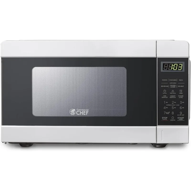 CHM990W 900 Watt Counter Top Microwave Oven, 0.9 Cubic Feet, White Cabinet