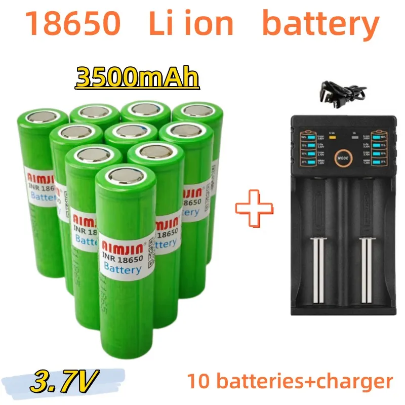 

Large Capacity 18650 Battery Best-Selling Lithium-ion 3.7V 3500MAH+Charger Rechargeable Battery Suitable For Screwdriver