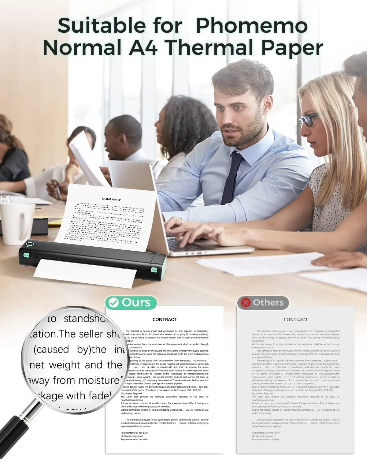 Phomemo M08F A4 Thermal Paper for M08F, PJ762/PJ763MFi, MT800/MT800Q, A4 Portable Printers, M08F Printer Paper, 8.27\