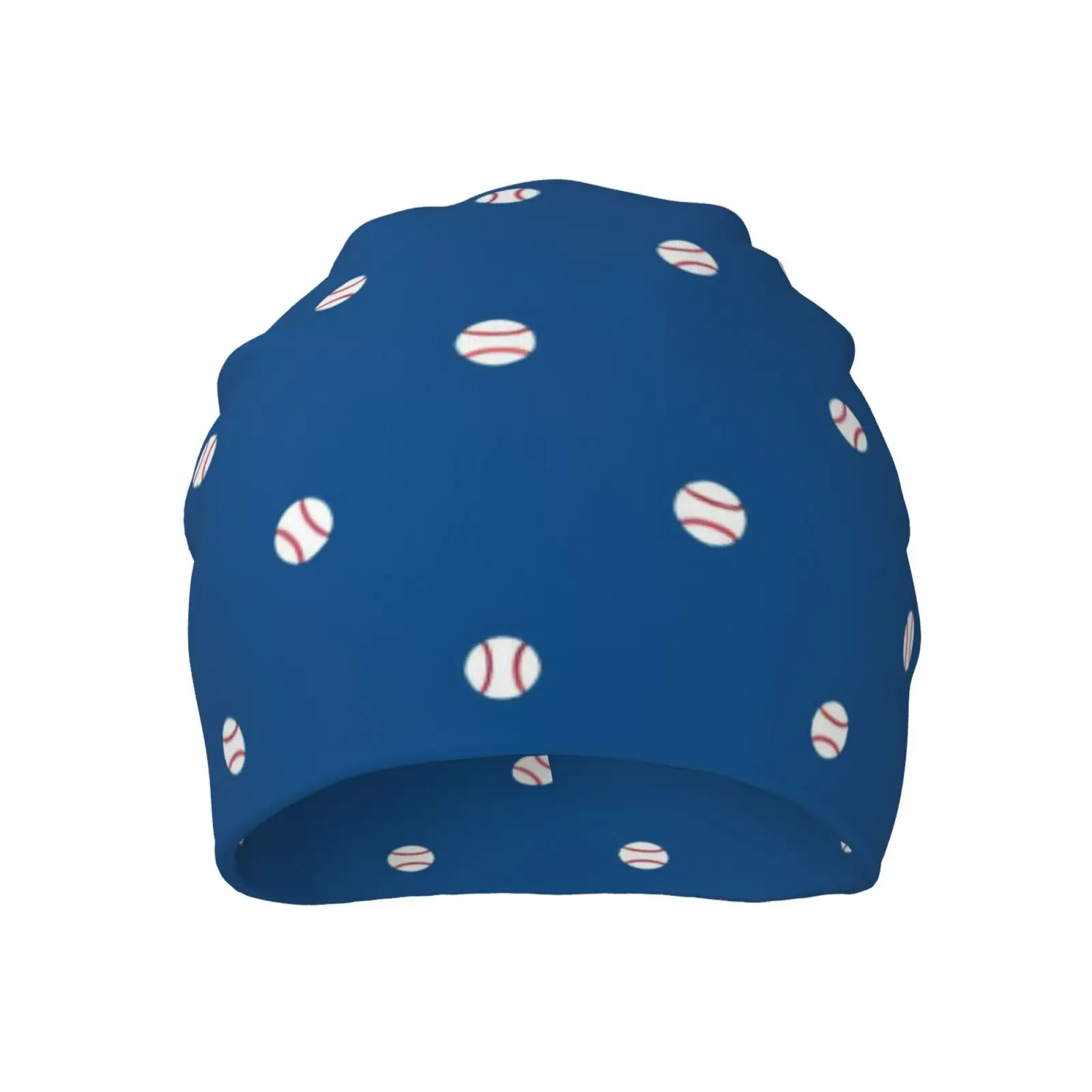 Baseball Print Pattern Warm and Soft Knitted Hat Lightweight Casual Hat Type Loose Chemotherapy Hat Cancer Patient Headwear Gift