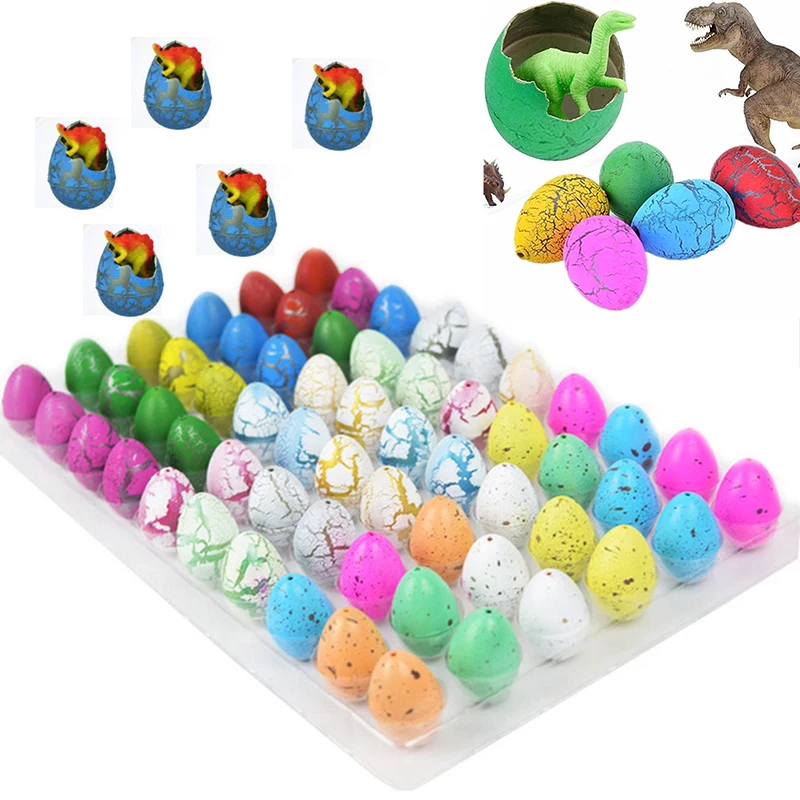 

60Pcs/Sets Magic Dinosaur Eggs Toys Water Hatching Dinosaur Egg Toys for Children Educational Novelty Gag Toy Kids Funny Gifts