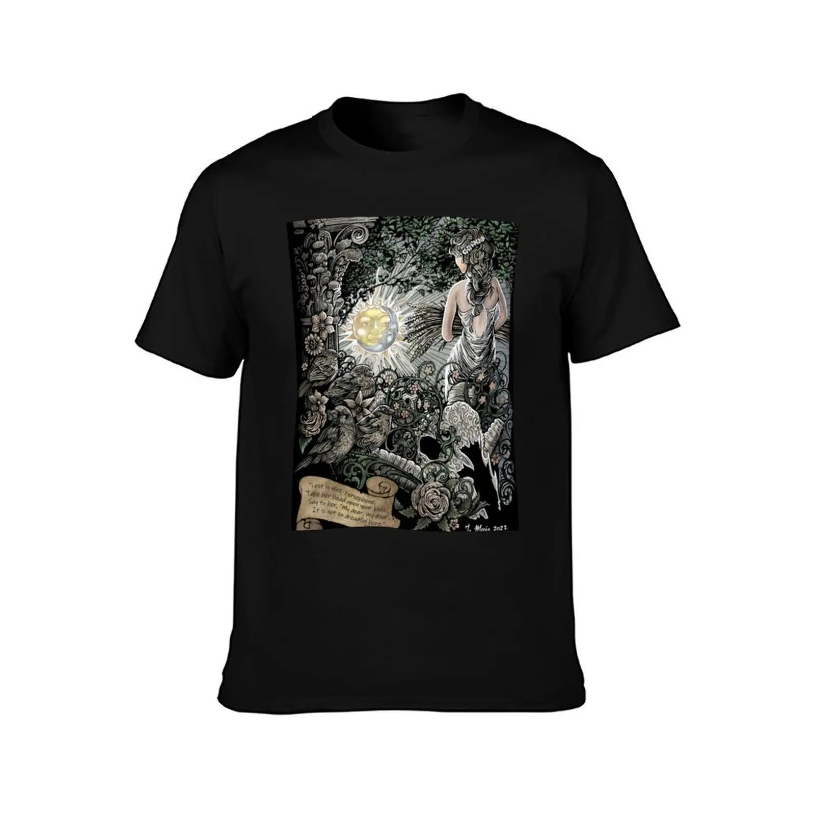 Lost in hell, Persephone, it is not so dreadful here T-Shirt Classic Graphic Short Sleeve Top T-Shirt