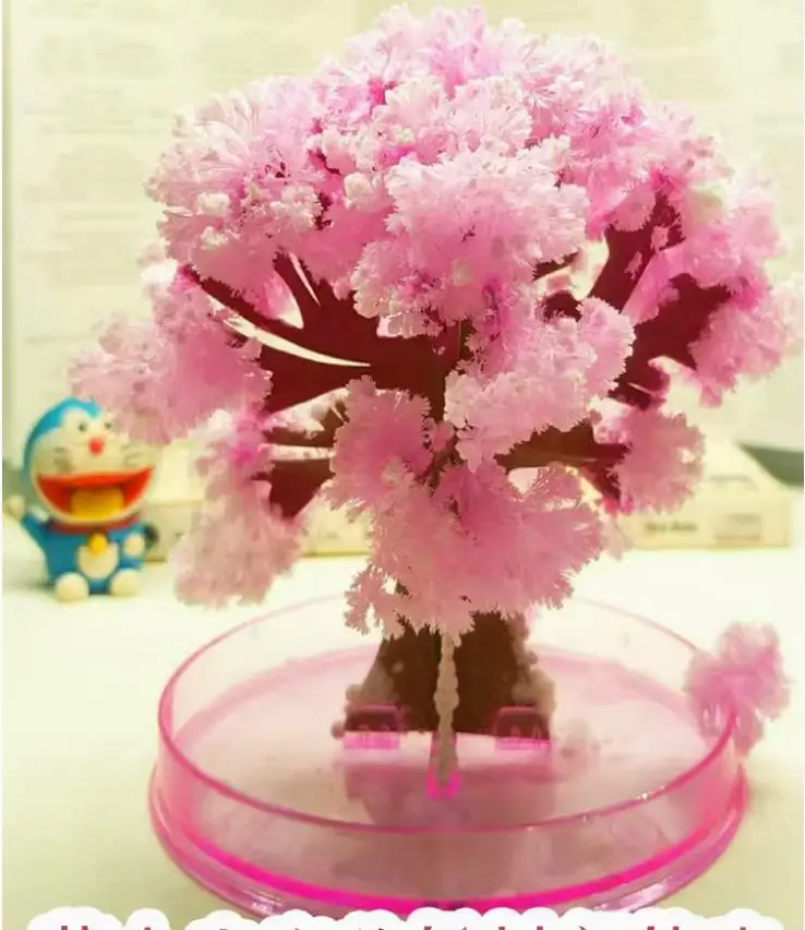 

1 PCS 2024 Magically Paper Sakura Crystal Trees Magic Growing Tree Japan Desktop Cherry Blossom Educational Kids Toys Novelties