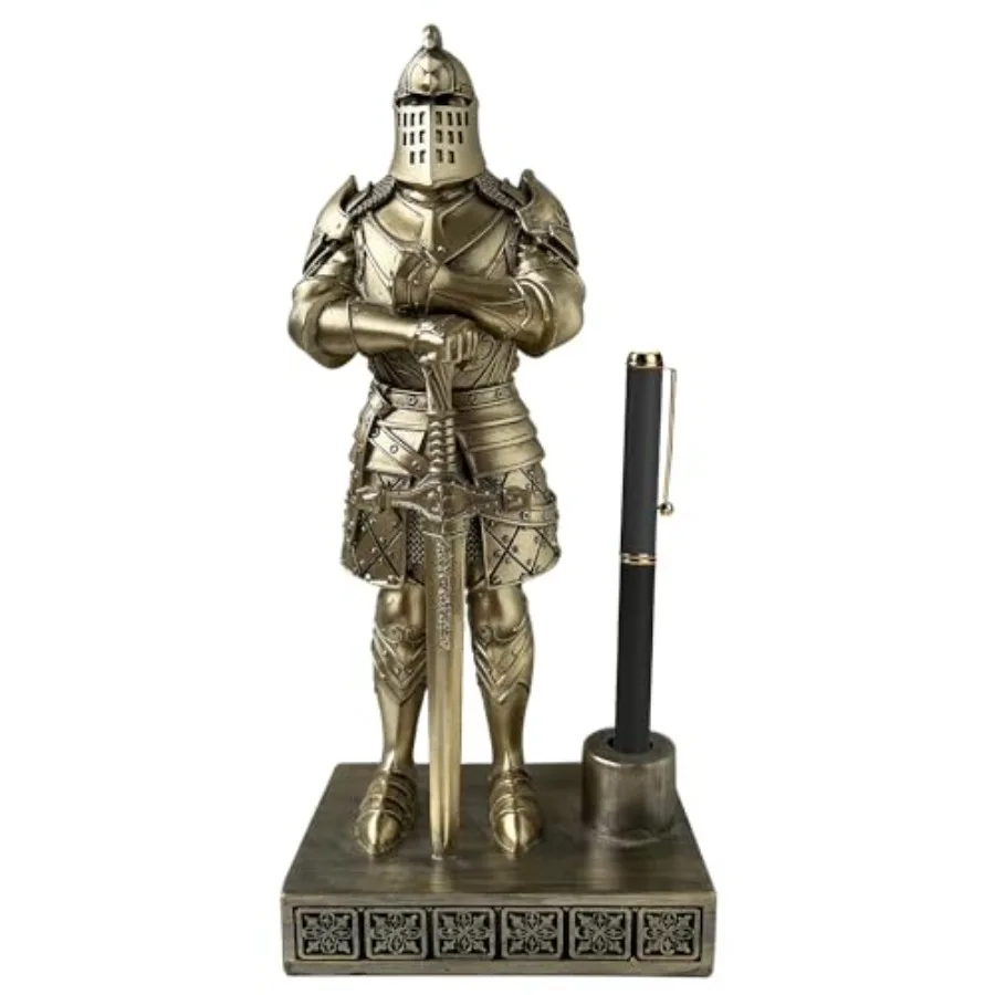 

Подставка для ручек King's Guard Knight, статуэтка, органайзер для офисного стола, для мужчин, из элитной коллекции, в подарок, 9,45 дюйма
