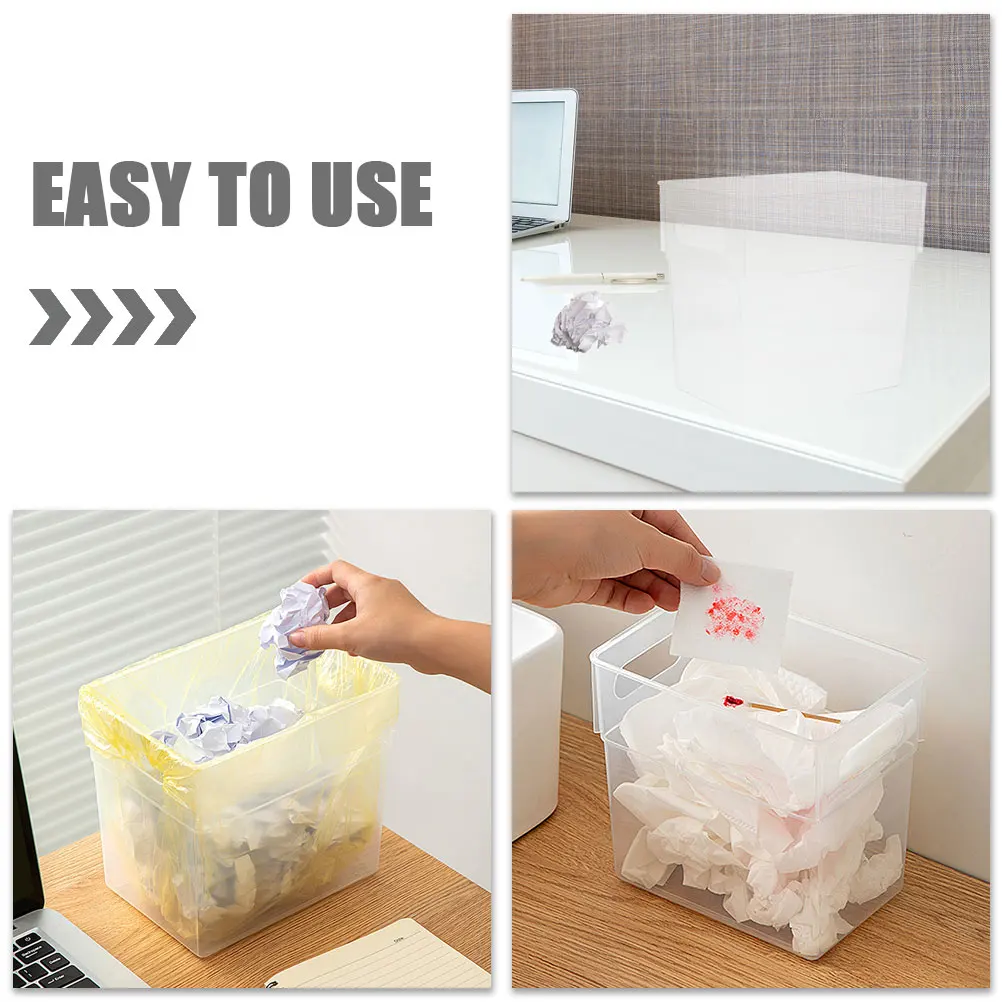 

1pc Sturdy Large Capacity Trash Bin For Bedroom Bathroom Kitchen Garbage Container Wastebasket Hotel Office Wide Opening