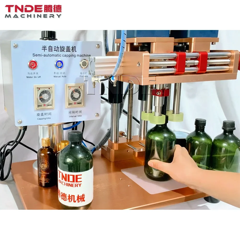 New Device Semi Automatic Bottle Capper Vial Small PET Bottle Vertical Automatic Screw Capping Machine