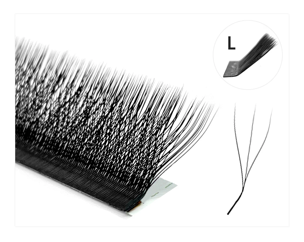 NATUHANA W Lashes Extension L LU(M) Curl Individual Mink YY Lashes 3D W-shaped Volume Fan Eyelash Extension