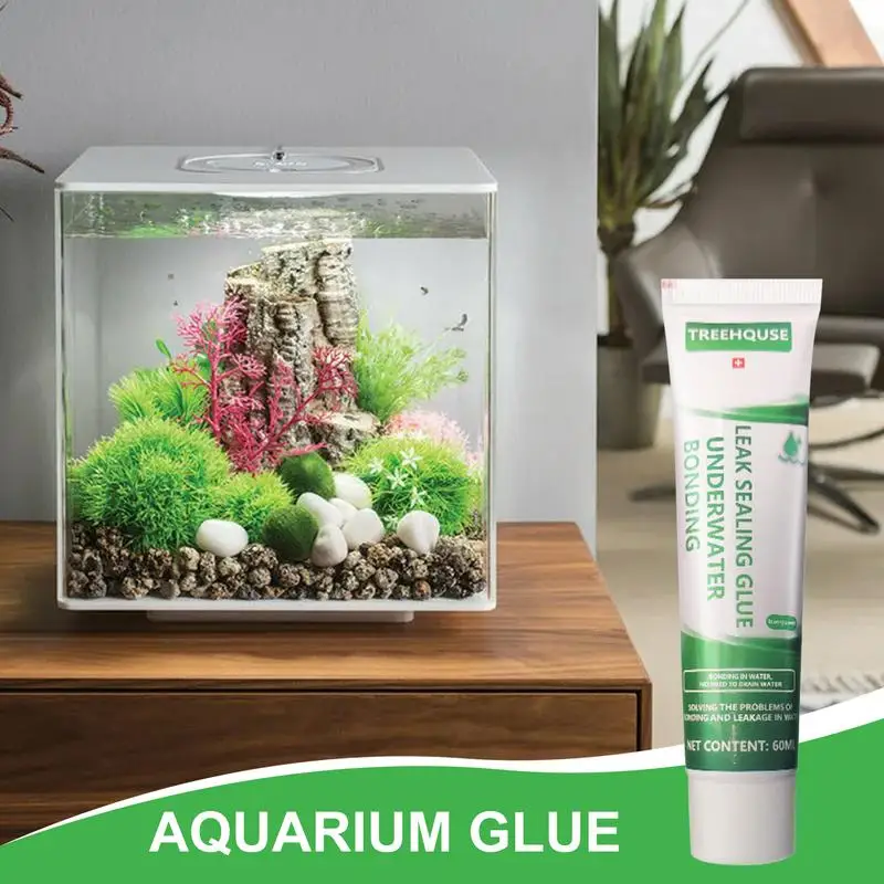 Fish Tank Sealant 60ml Aquarium Repair Adhesive Waterproof Adhesive Sealant For Repairing Leaks Strong Adhesion Underwater Glue