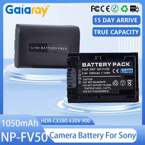 NP-FV50 NP-FV30 Camera Battery for Sony NP-FV40 Handycam HDR-CX380 430V 900 580V 760V HDR-PJ540 650V HDR-PV710V 790V 810 Battery