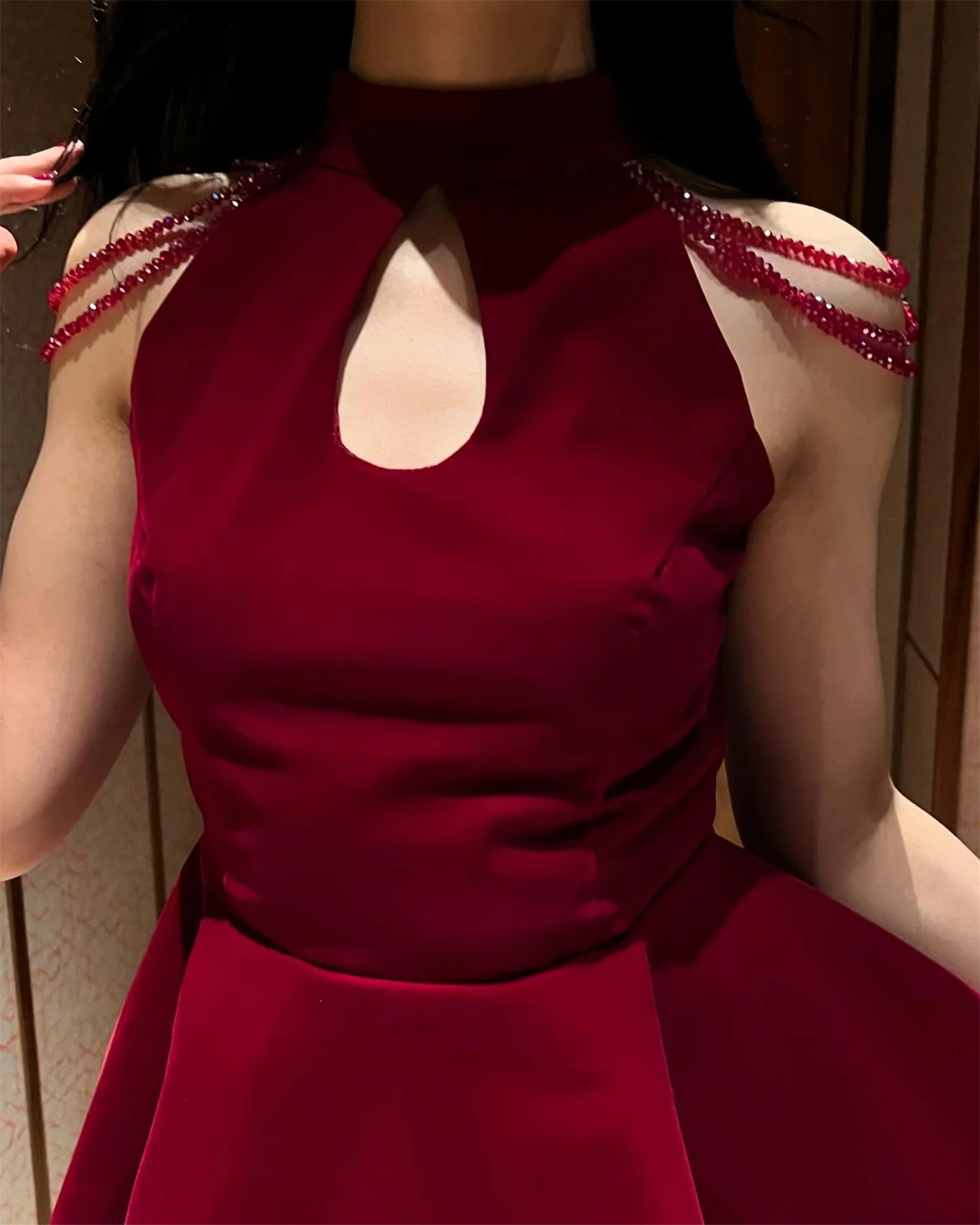 로레타 여성용 이브닝 드레스, 파티용 웨딩 드레스, 레드 이브닝 드레스, 맞춤형 프롬 파티 드레스