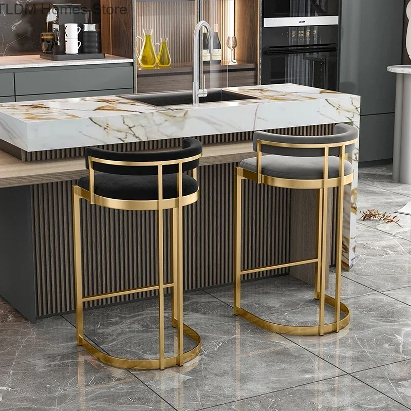 

Black Counter Kitchen Bar Chairs Dining Gold Luxury Make Up Modern Bar Chair Nordic Office Barber Cadeira Bar Furniture