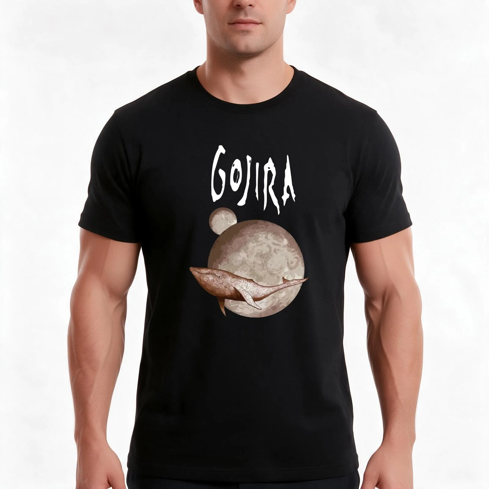 Gojira From Mars to Sirius T-Shirt, Summer Casual Cotton Tee, Oversized Streetwear Tops, Vintage Graphic Print, Unisex Men Women