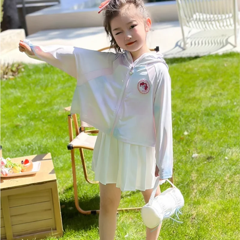 

Pony Polly Light Coat Upf50+ skin Clothes Girls Summer Ice Silk Sun-protective Clothing