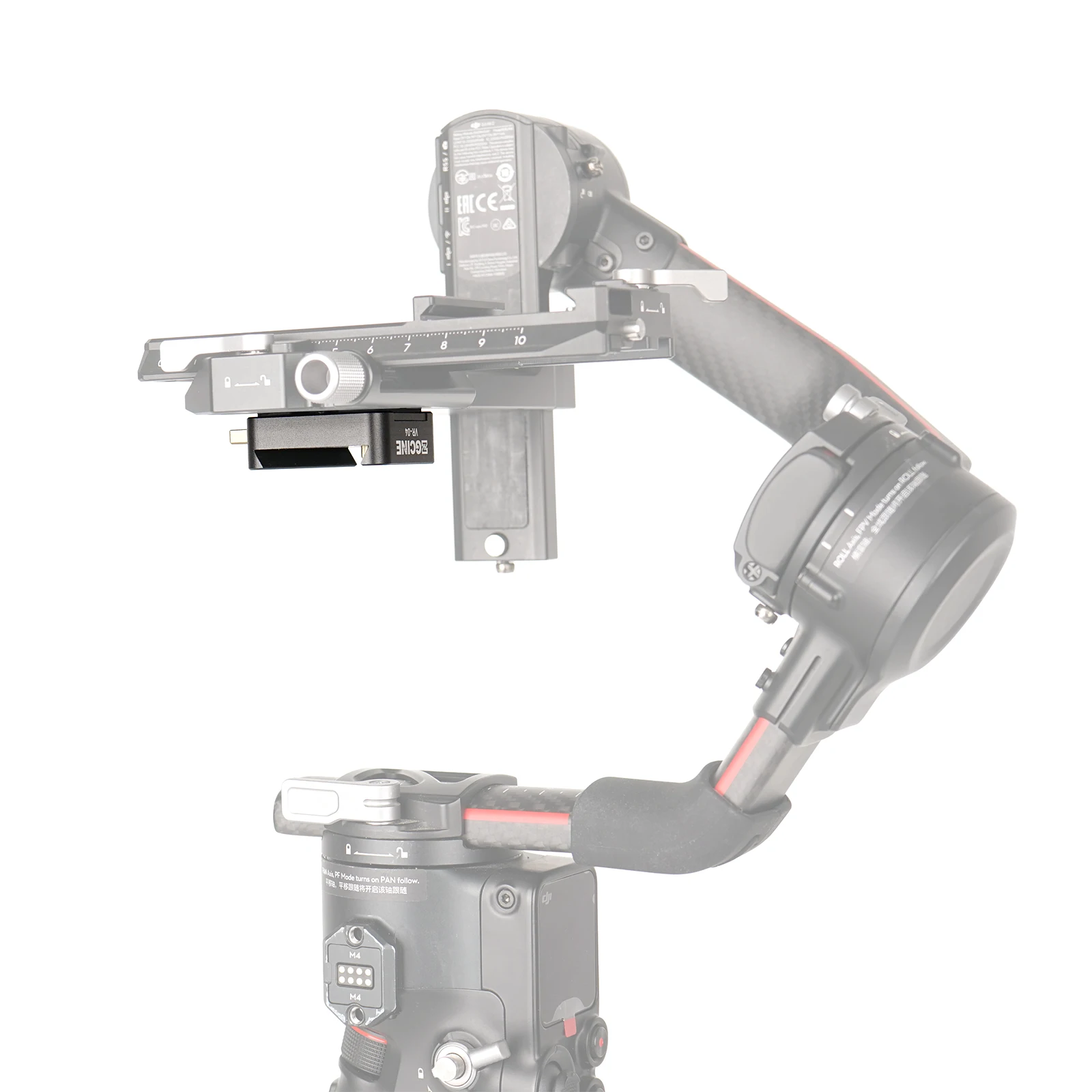 V Mount Clamp V-Mount/V-Lock Battery Holder Clip Adapter for DJI RS 3 RS2 RSC2 Gimbal Stabilizer