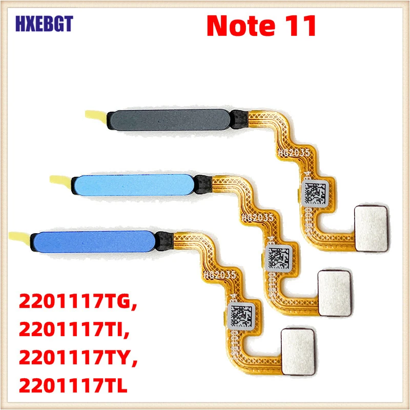 Sensor de impressão digital para xiaomi redmi note 11, com cabo flex, botão home, touch id, versão global