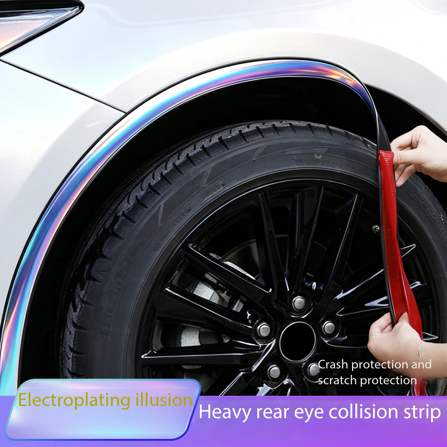 Car Wheel Arch Anti-Collision Strip Protection Modification Carbon Fiber Decoration Scratch Protection