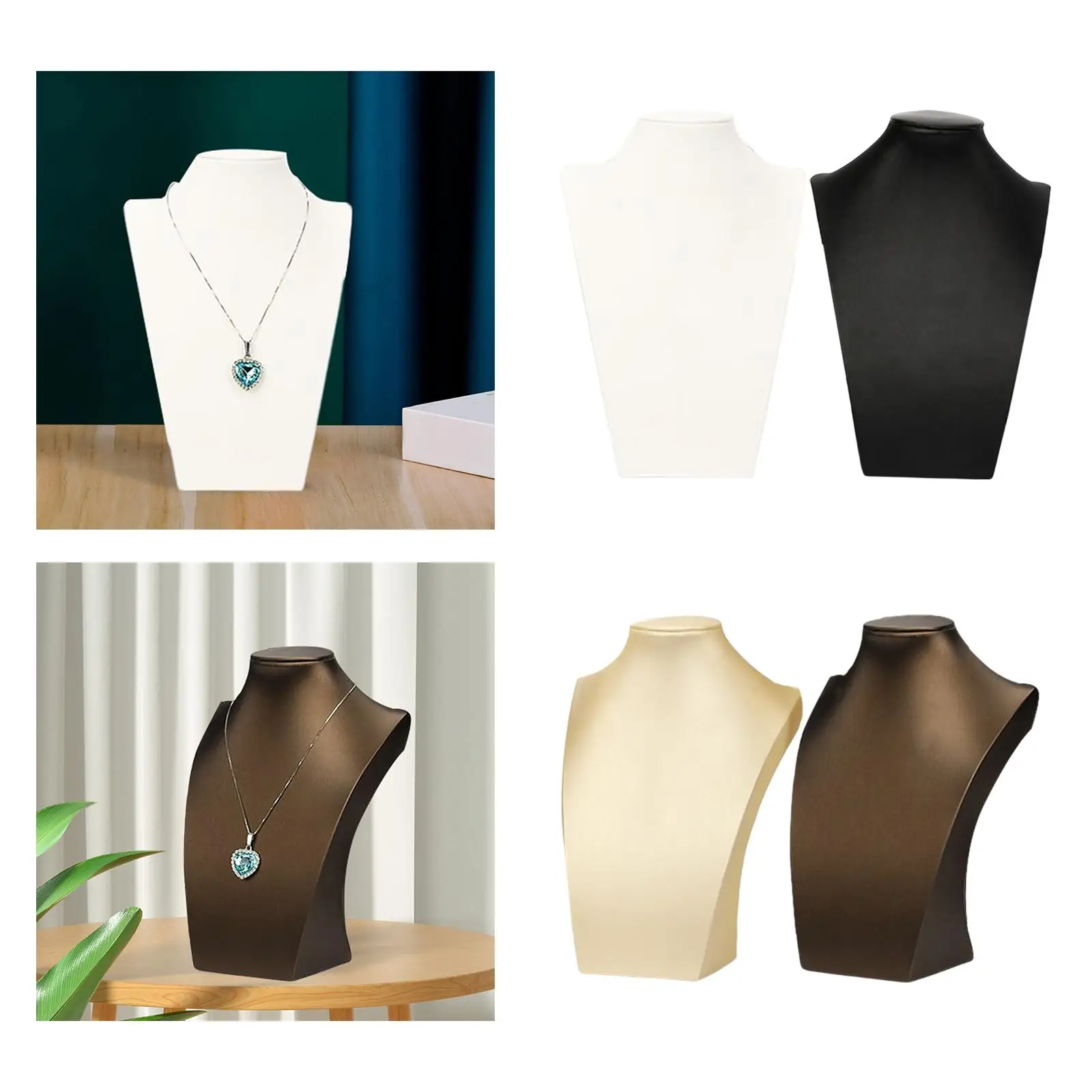 

Элегантный манекен-держатель для украшений из ПУ кожи для демонстрации и хранения ювелирных изделий, для девочек, магазинов, розничных точек и выставок