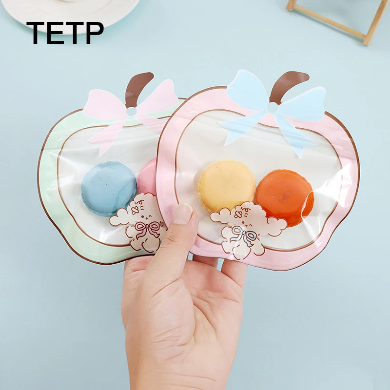 TETP 50Pcs Transparent Cartoon Ziplock Bags Candy Marshmallow Packaging Bracelet Jewelry Decoration Display Pocket Child Favors