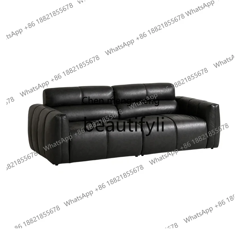 A Tofu block sofa Italian modern classic living room minimalist retro straight row medieval