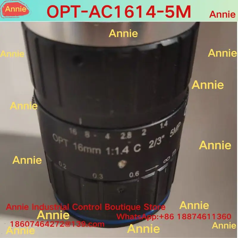 

Second-hand test OK OPT-AC1614-5M industrial lens