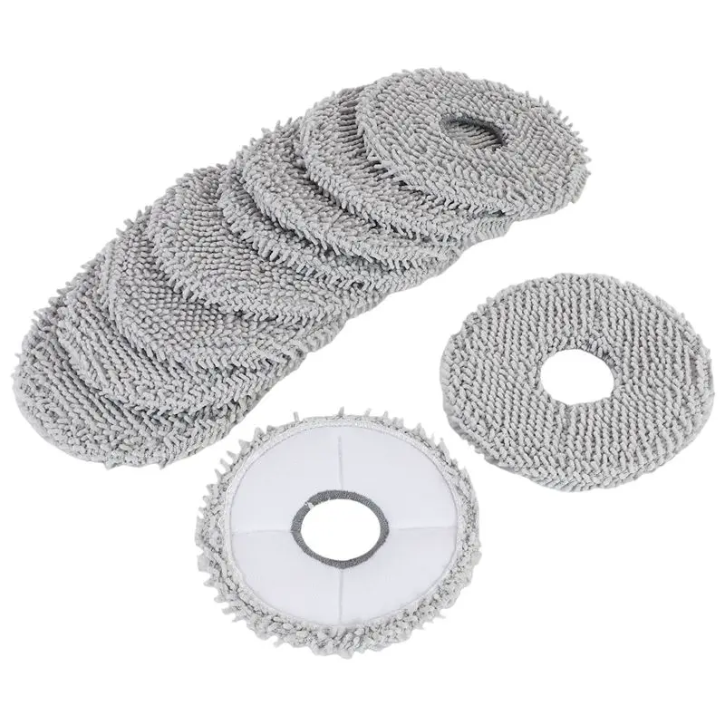 B03C-Pack Of 10 Mop For Dreame L10s Ultra/L10s Pro Ultra/L20 Ultra/L10s Pro Ultra Heat/ X10+ Vacuum Robot, Washable