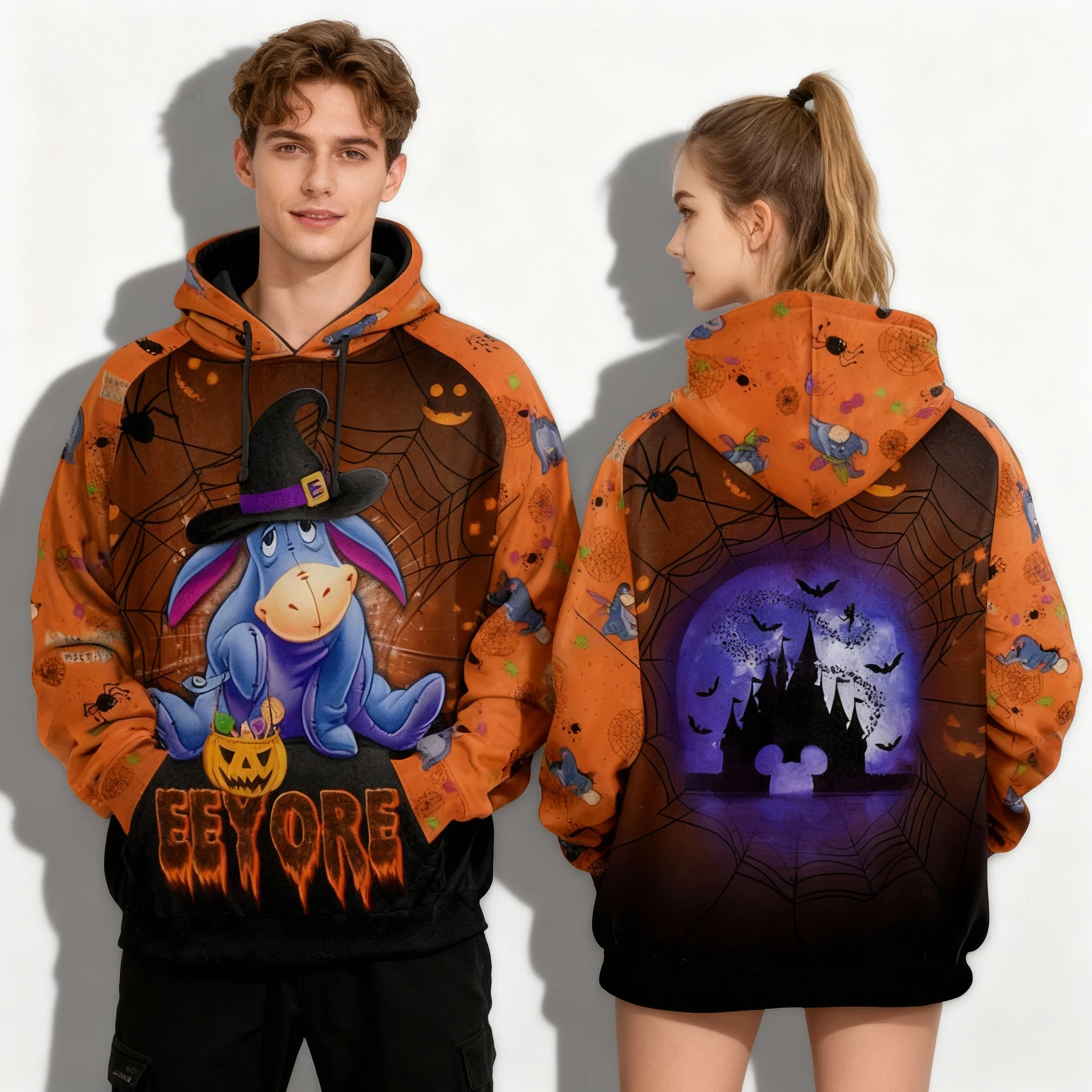 ديزني إصدار خاص ميكي ستيتش سلسلة كاملة الشارع المتضخم الكبار والأطفال الوالدين ملابس الطفل الخريف / الشتاء هوديس