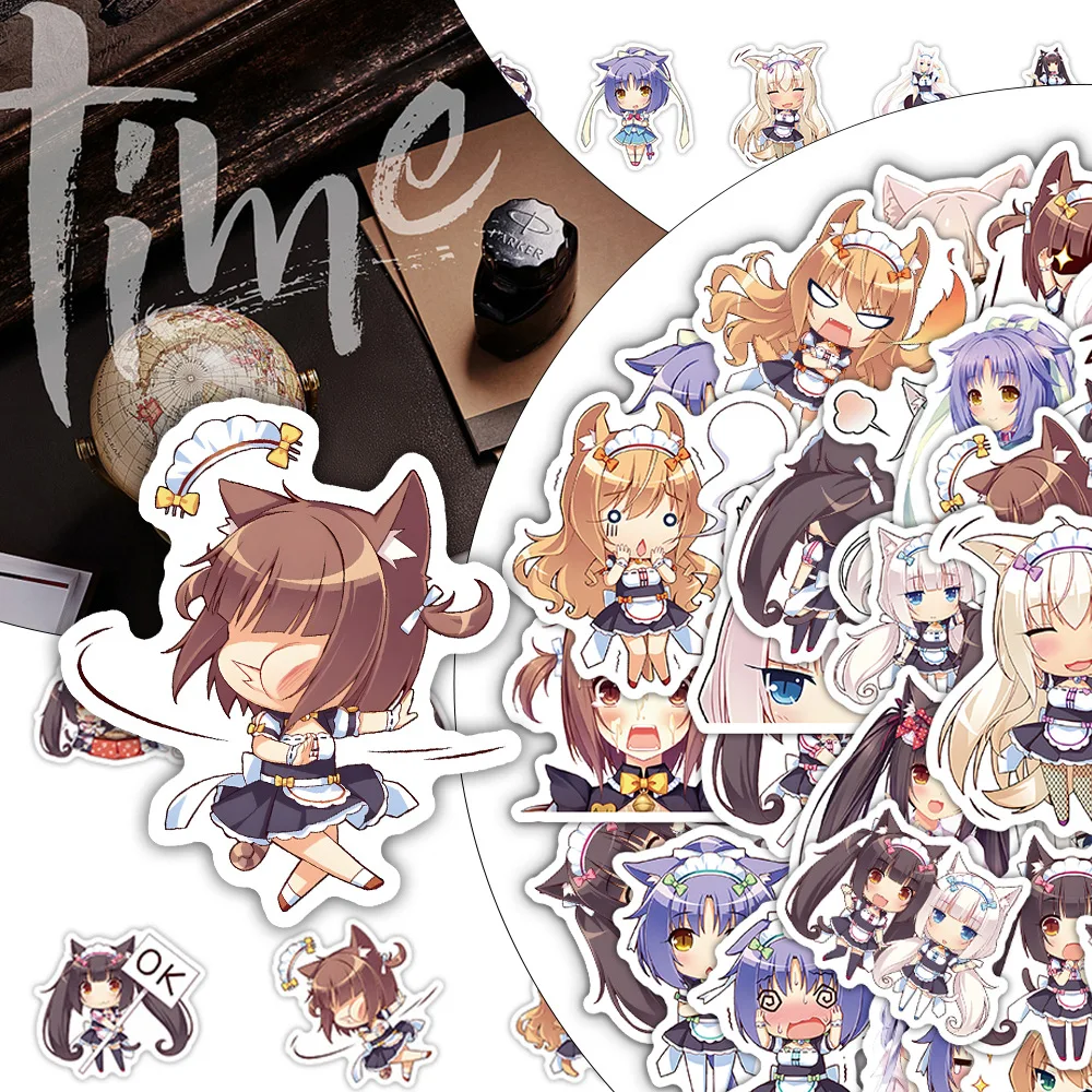 53-teiliges Nekopara Love Development Game Dekorations-Set Koffer Laptop Helm Aufkleber Wasserfest – Detail 4