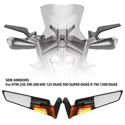 For KTM 250 390 Yamaha MT07 09 DUKE 990 SUPER BMW S1000R Motorcycle Mirrors Stealth Winglets Mirror To Rotate Adjustable Mirrors