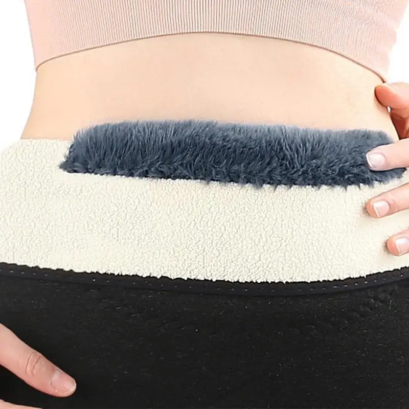 Belly Warmer Wrap Full Fleece Warm Waist Belt For Men Double Layer Winter Protector Thicken Imitation Lambskin And Rabbit Wool