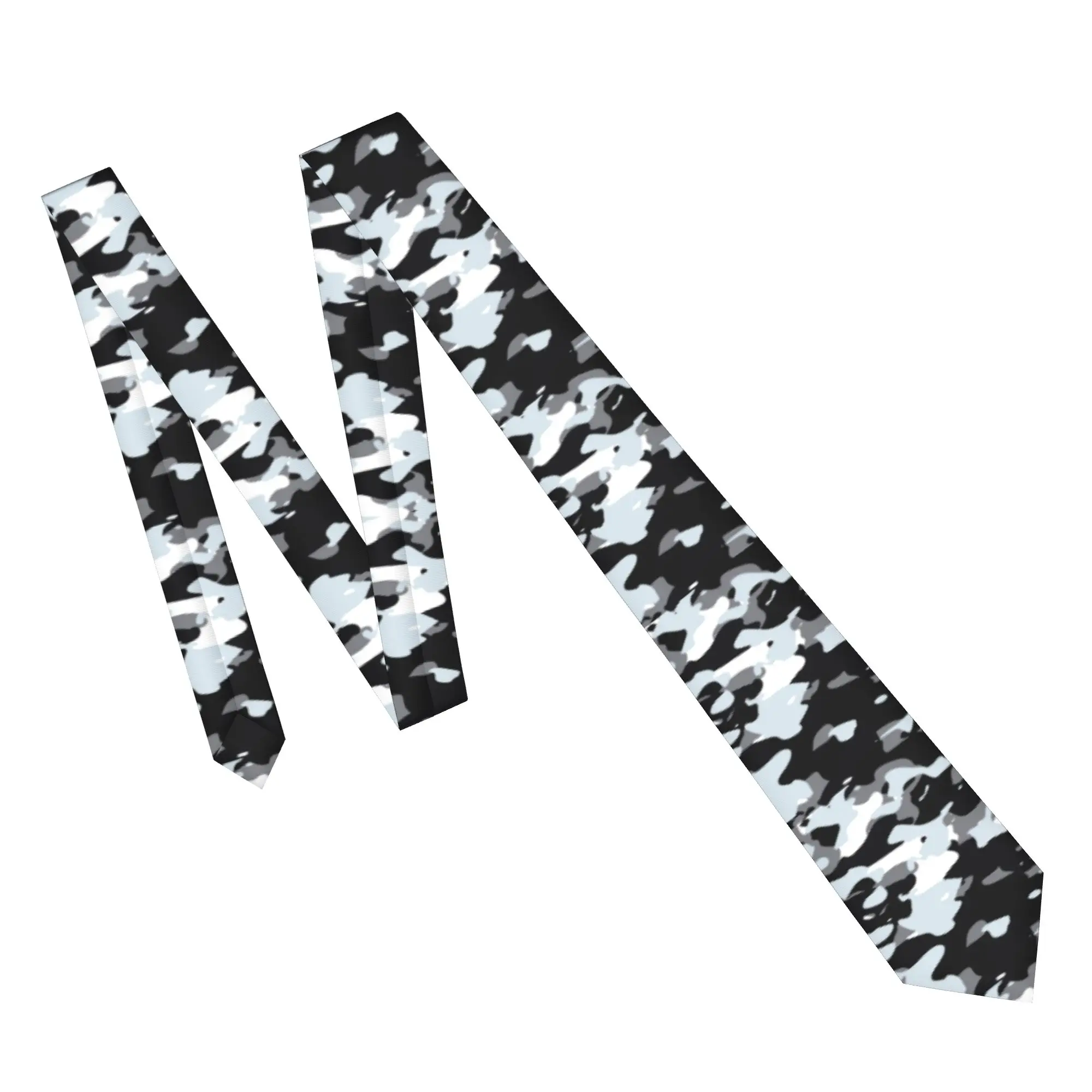Camouflage Military Style Men Necktie Skinny 8 cm Spanish Spain Flag Neck Tie Suits Accessories Gravatas Wedding  Cosplay Props