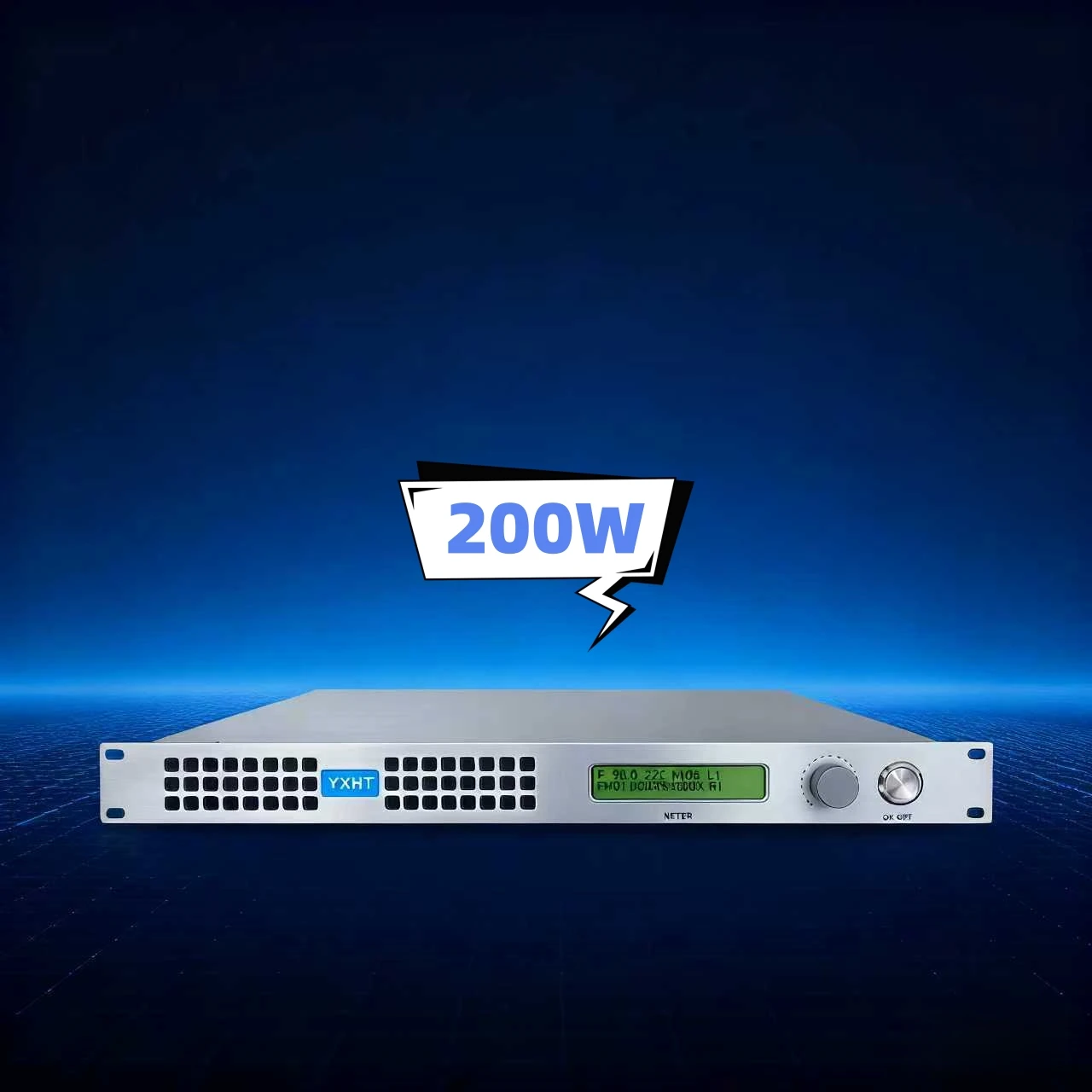 

YXHT-200W FM Transmitter Worldwide Use 100-240V (Dual Voltage 110V&220V) - Durable, W Display, for School/Residential Area