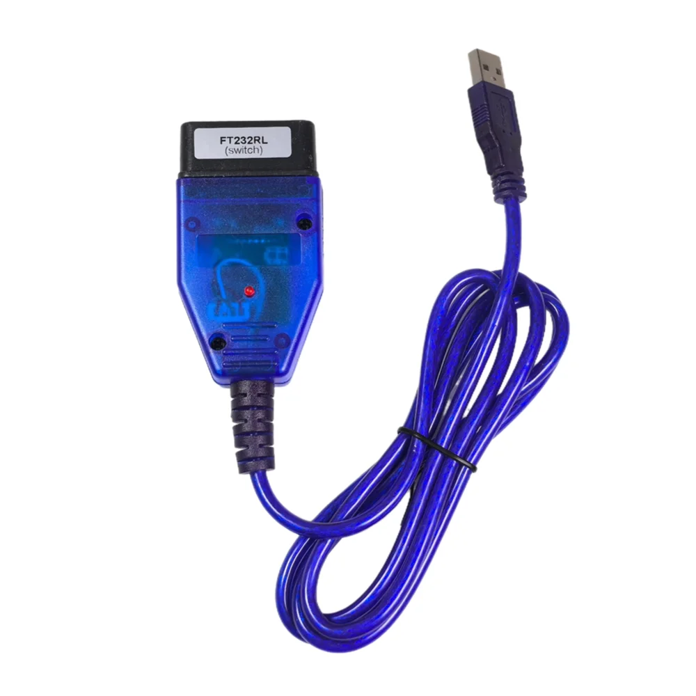 For VAG KKL Fiat ECUSCAN OBD2 Diagnostic Cable FTDI with Switch KKL CAN for VW/AUDU/Seat/Skoda Auto Car Scan Tool USB Interface