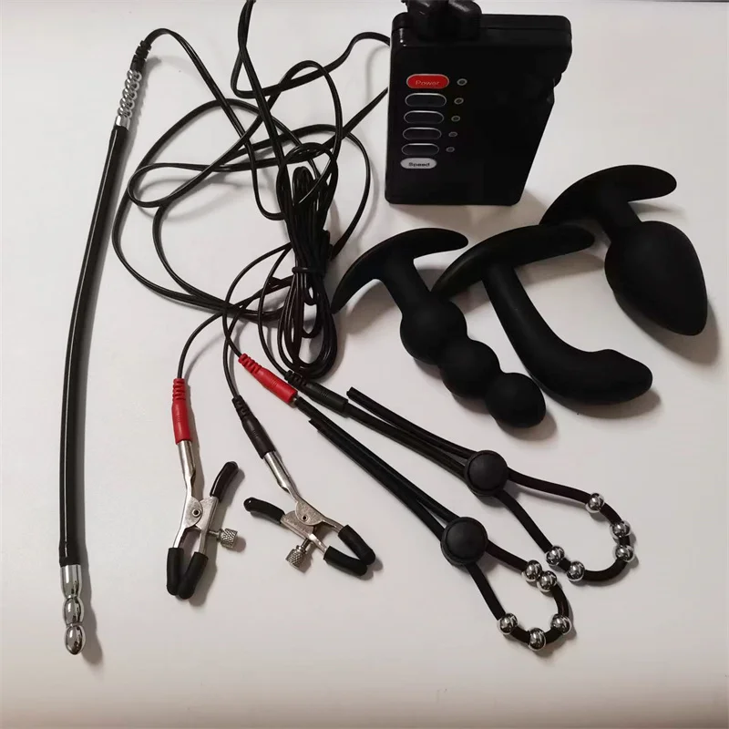 صدمة كهربائية مجرى البول السبر لعبة استثارة القضيب موسع سيليكون خواتم الديك الحصان العين قضيب معدني الحلمات كليب الجنس لعب للرجال #3