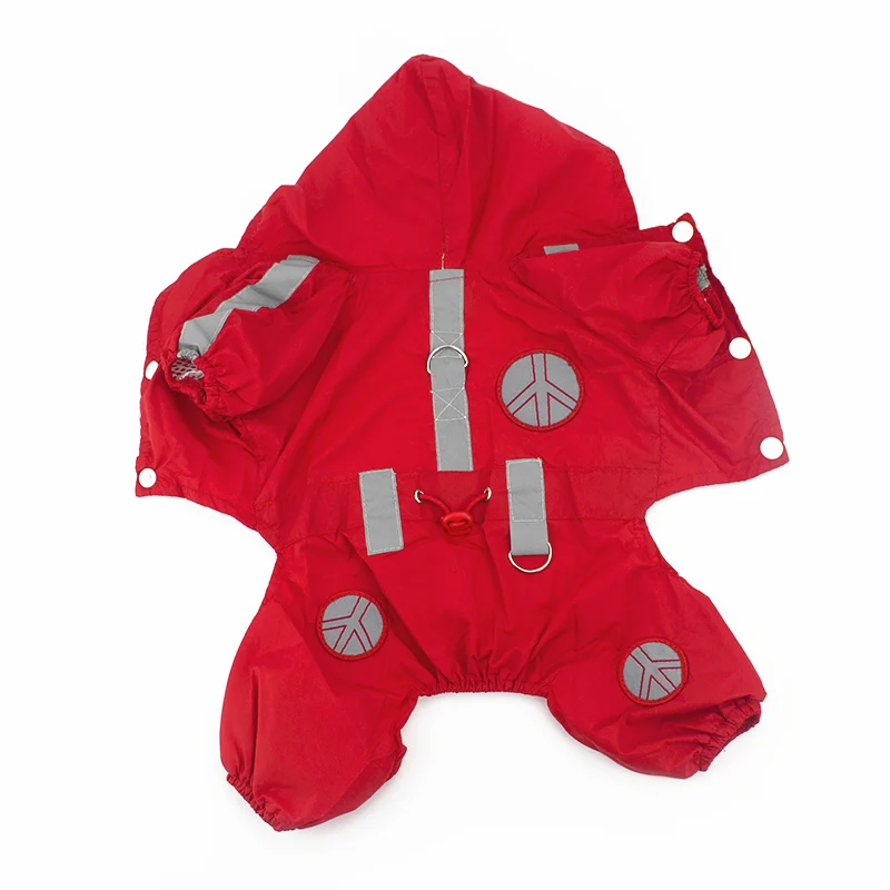 Lovely Raincoat Dog Soft Material Waterproof Puppy Raincoat Hooded Pink Red Pet Dog Raincoat XS-XL Rainny Days Clothes For Pet