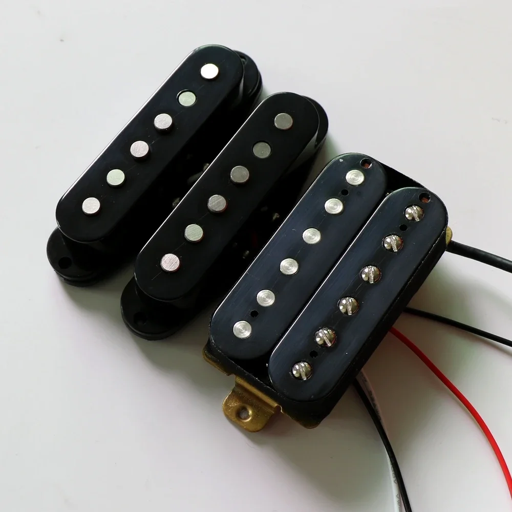 Donlis Sell A Set Black/ Ivory/ White Color SSH Alnico 5 Electric Guitar Pickup