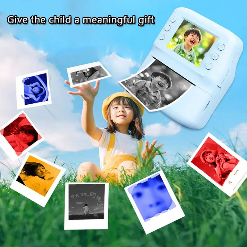 Câmera Infantil para Impressão, Tira Fotos e Grava Vídeos, Presentes de Aniversário, Câmera Digital Colorida Polaroid, Brinquedos para Crianças, Melhor Presente