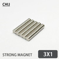 50/100/200PCS Round 3mm X 1mm Durable Super Strong Magnet N35 Permanent NdFeB 3*1 Powerful Magnetic Disc Imane 3x1 For Home