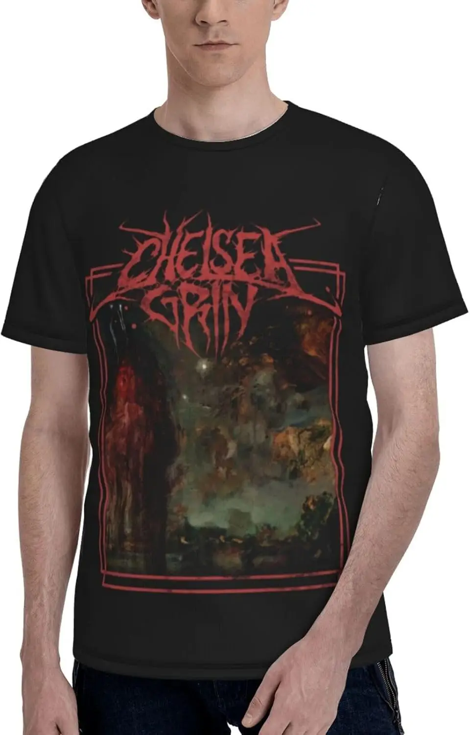 Chelsea Music Grin Band T Shirt Men's Summer Casual Tee Classic Crew Neck Short Sleeve T-Shirts