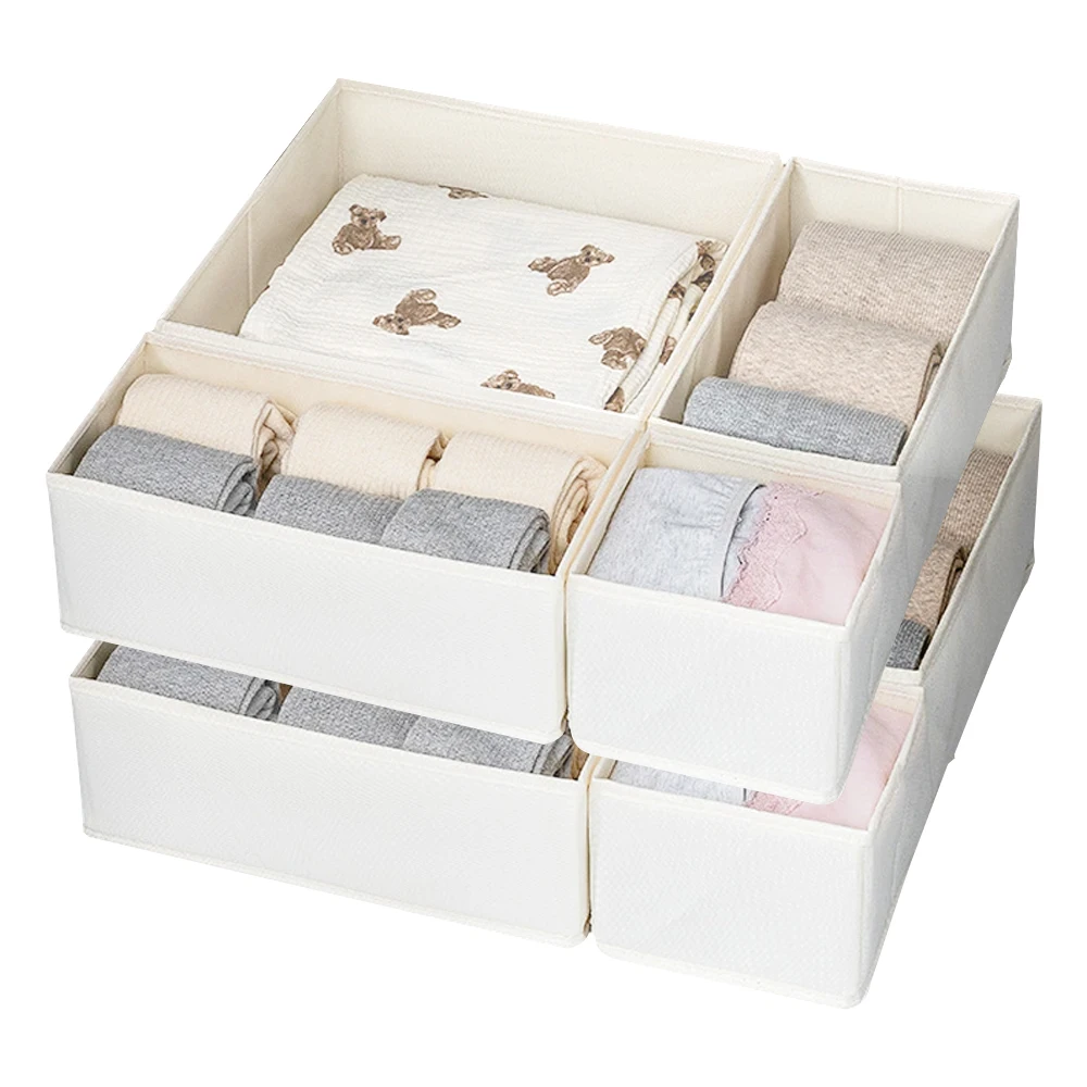 

Foldable Cotton Linen Storage Box Trousers Clothing Jeans Storage Box Closet Organization Underwear Bra Socks Compartment Box