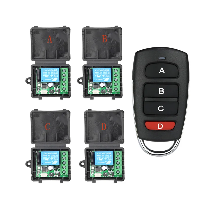 DC12V mini Wireless Remote Control Switch System Receiver Transmitter Lighting  Doorbell Electric Door Lock Alarm smart home