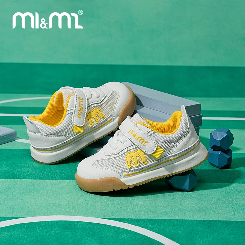 M1&M2 Summer Kids Sports Sandals Green White Breathable Mesh Boys Girls Soft Non-Slip Toddler Baby Breathable Footwear