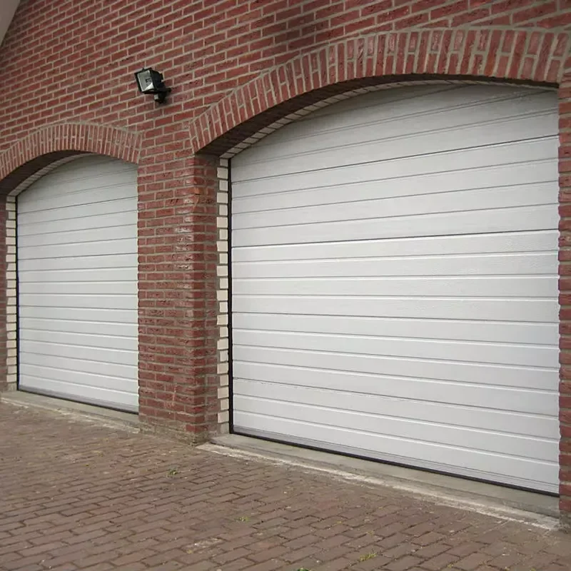 Insulated Sectional Overhead Garage Door Double ColorSteel PU Foam Sandwich Panel CE Certified High R-Value Smart WiFi for