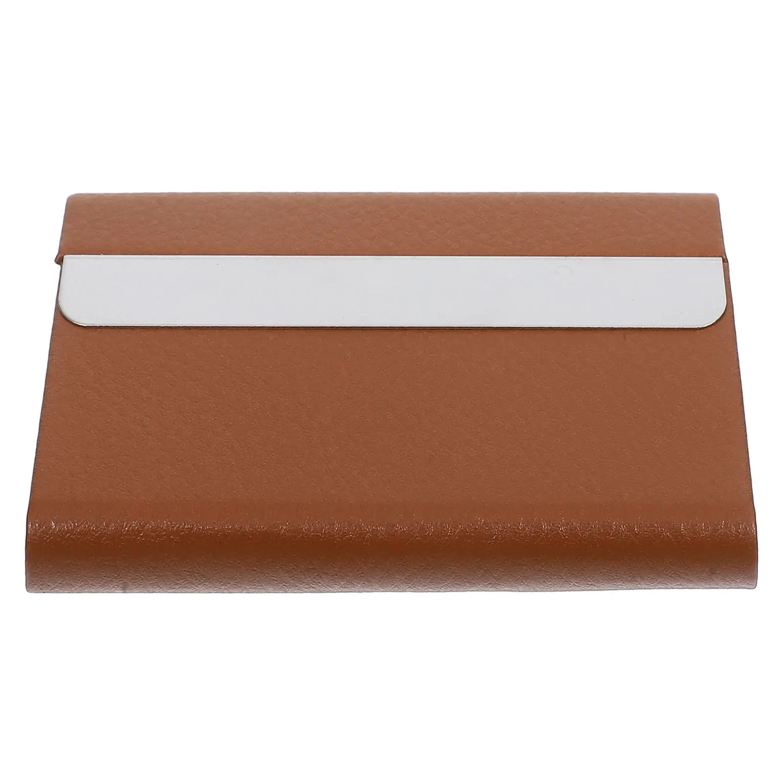 

Portable Business Card Holder Case Stainless Steel and PU Material Magnetic Closure for Men Women Credit Card Organizer