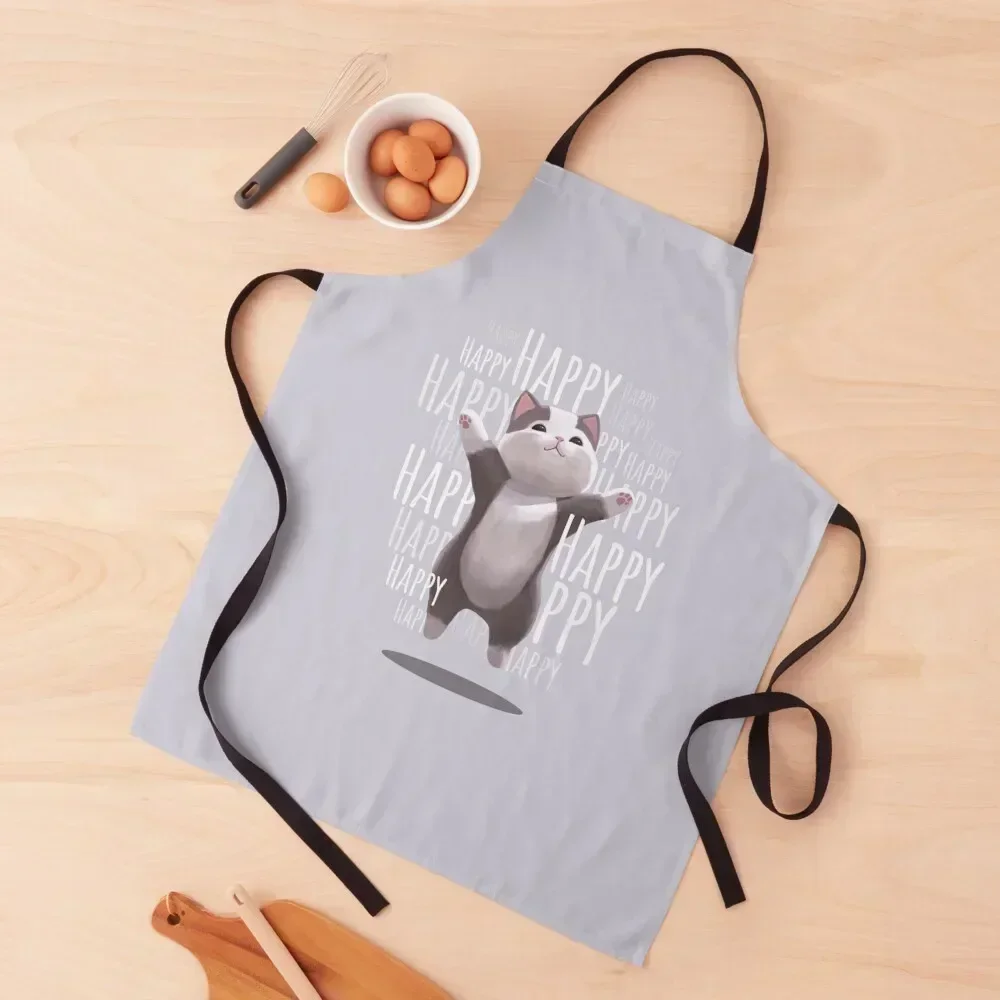 

Happy Happy Happy Cat Meme Apron Kitchens Men painting professional hairdresser For Women Apron