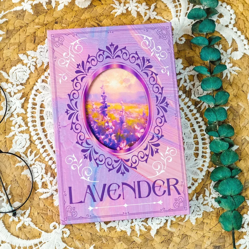 Dream Purple Gradual Change Lavender Hard Shell Notebook, European Retro Pattern Handbook, Literary Hardcover Diary