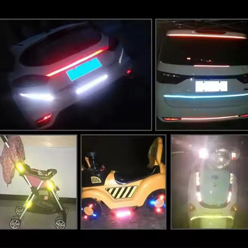 

Bike Wheels Reflective Stickers Cycling Fluorescent Reflect Strip Adhesive Tape for MTB Bicycle Warning Safety Decor N1T0