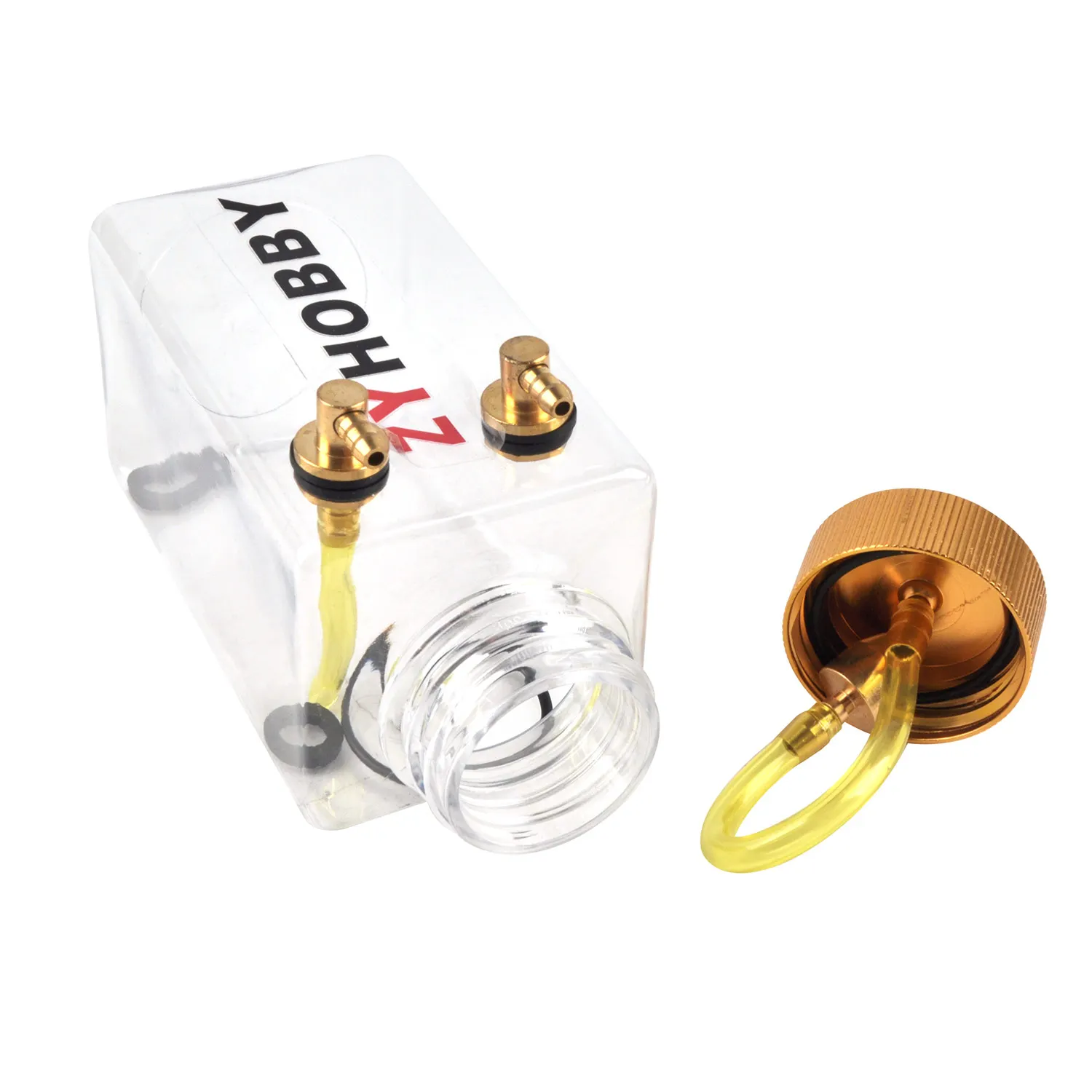 1Pc Transparent RC Fuel Tank 300 400 500cc With Metal Cap Brass Nozzle For Gas Nitro RC Fixed Wing Airplane